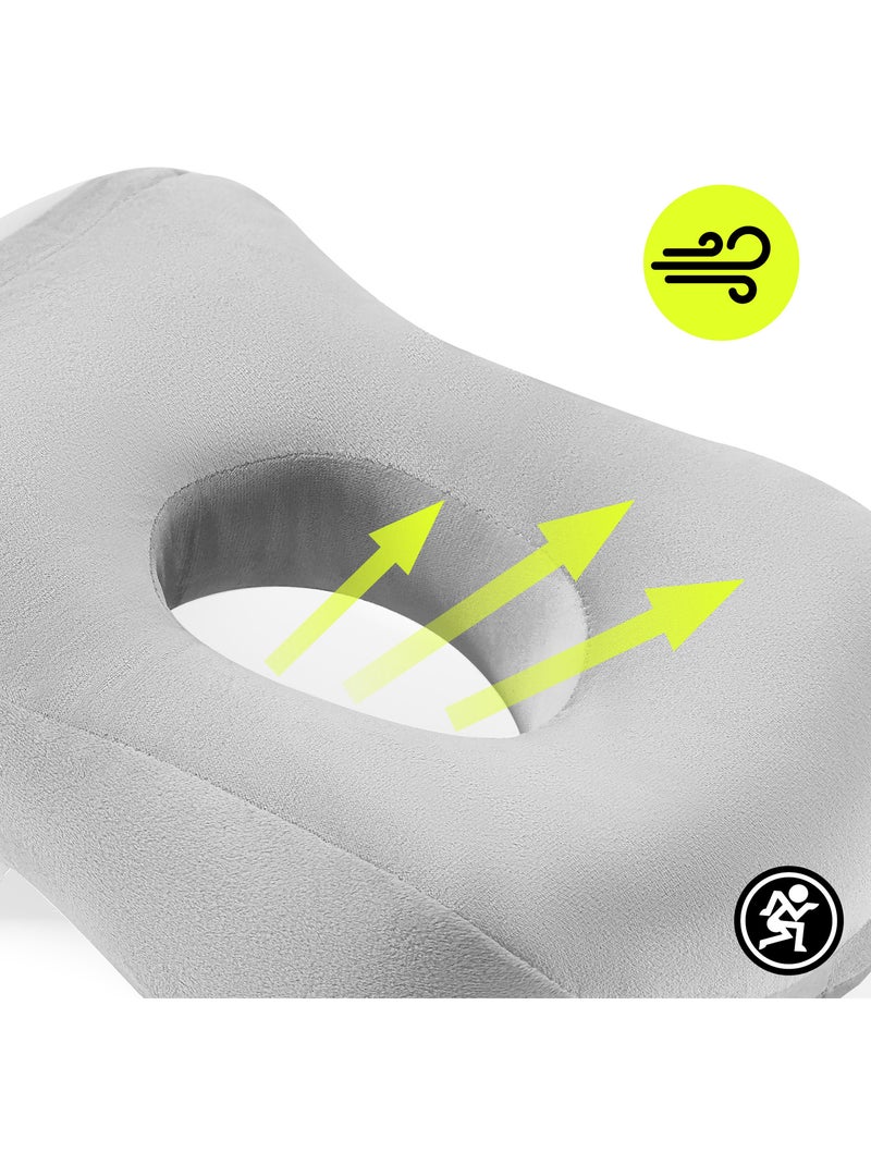 Hypermotion ergonomisch kussen voor comfortabele rust en ondersteuning Grijs - Kiabi