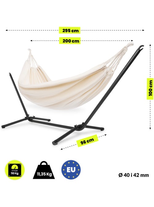 Hypermotion gartenhängematte mit metallgestell – 200 × 150 cm - Kiabi