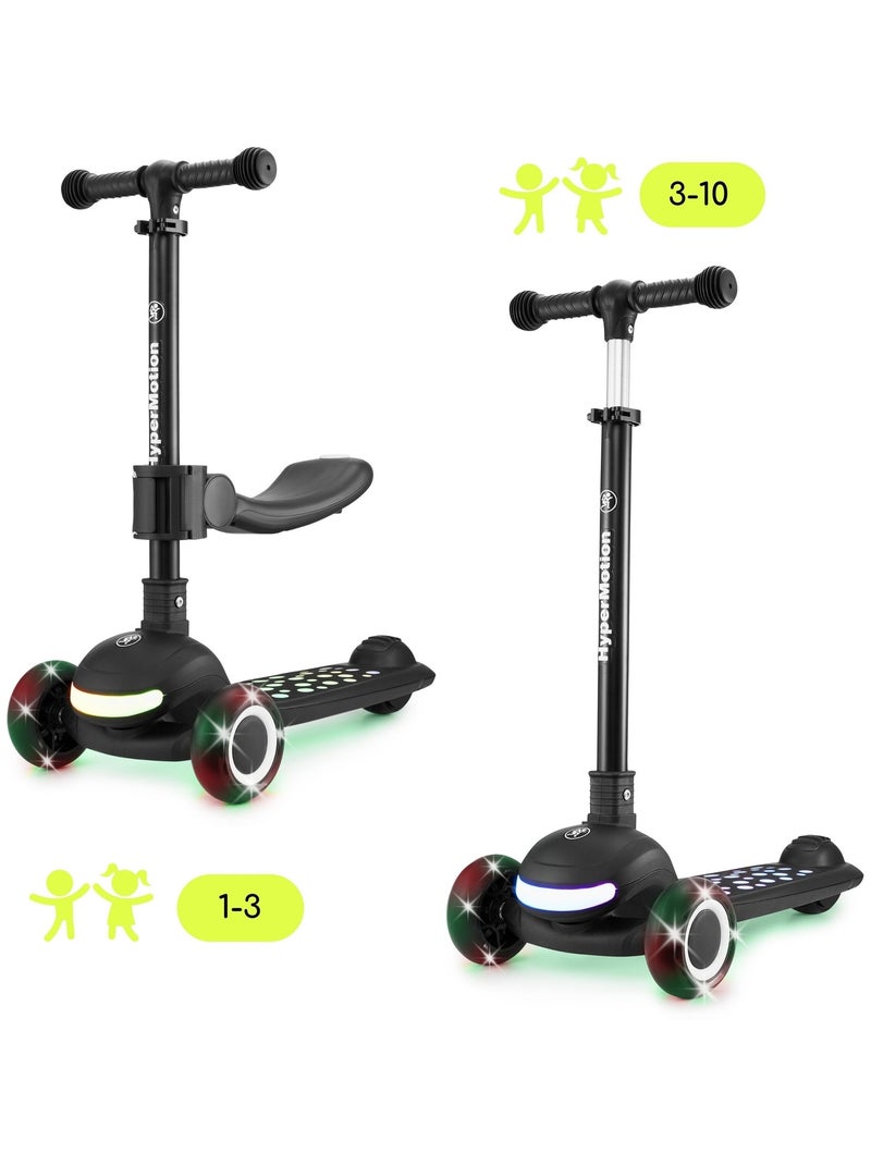 Hypermotion lumi 3-in-1 kinderstep met led-verlichting, zitje en inklapbaar ontwerp N.v.t. - Kiabi