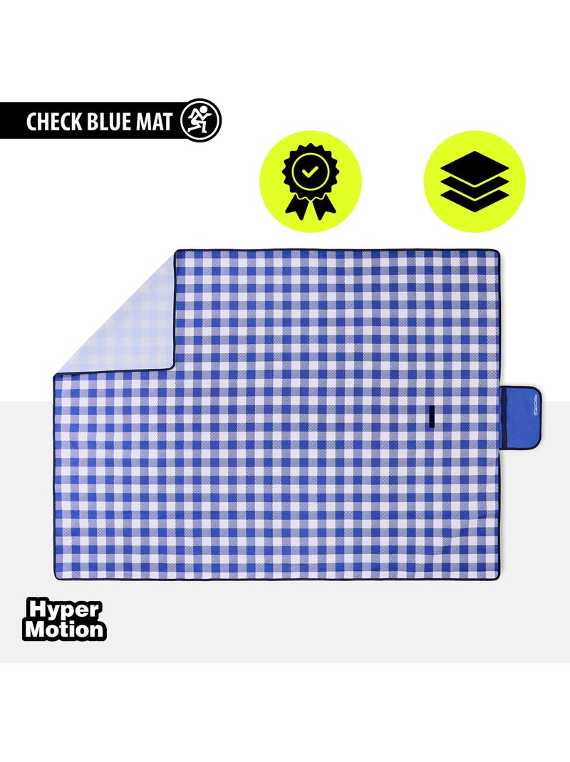 Hypermotion picknickkleed 150 x 200 cm: waterdicht, stevig en compact Blauw - Kiabi