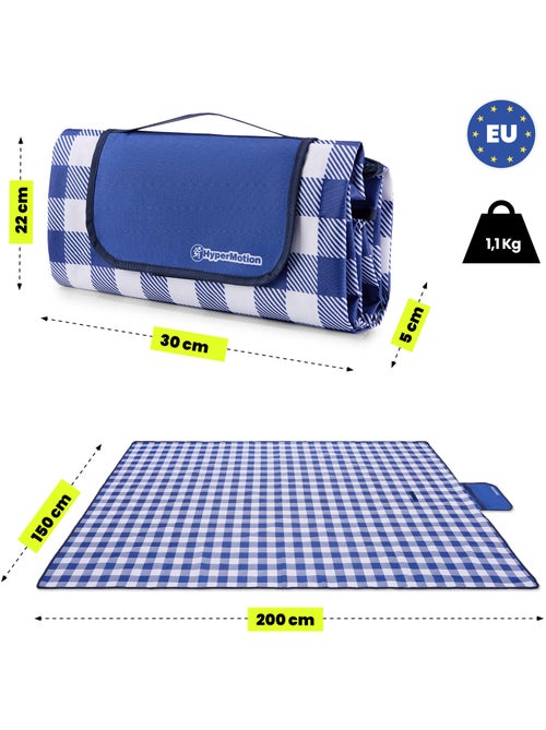 Hypermotion picknickkleed 150 x 200 cm: waterdicht, stevig en compact - Kiabi