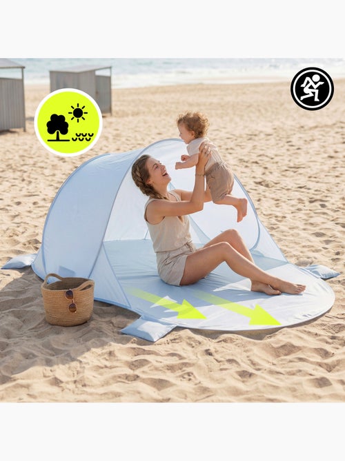 Hypermotion pop-up strandtent - snelle en lichte beschutting voor het hele gezin - Kiabi Hypermotion pop-up strandtent - snelle en lichte beschutting voor het hele gezin - Kiabi