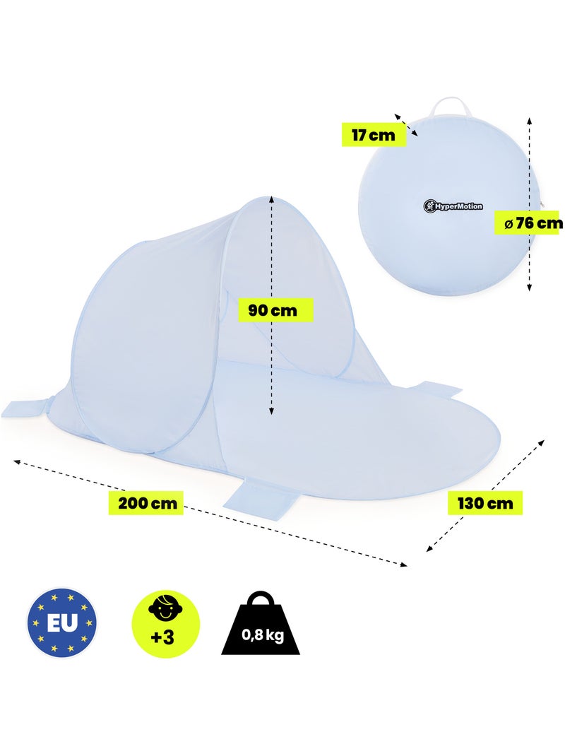Hypermotion pop-up strandtent - snelle en lichte beschutting voor het hele gezin Blauw - Kiabi