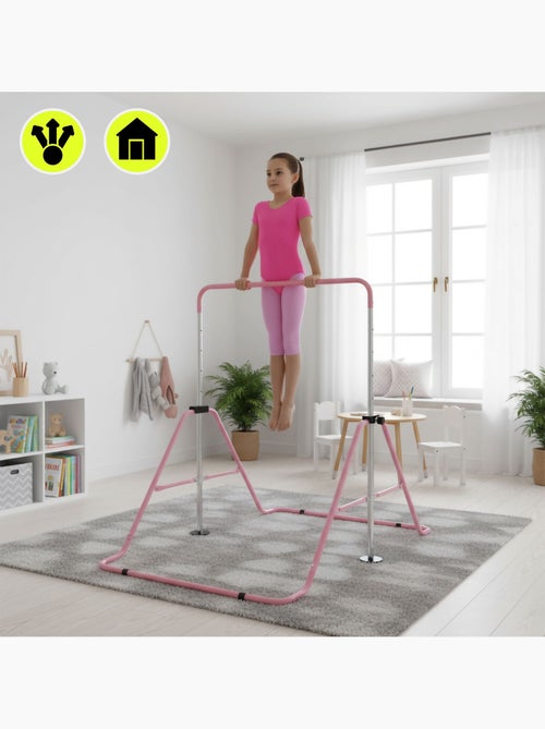 Hypermotion verstelbare en inklapbare gymnastiekstang voor kinderen – roze - Kiabi Hypermotion verstelbare en inklapbare gymnastiekstang voor kinderen – roze - Kiabi