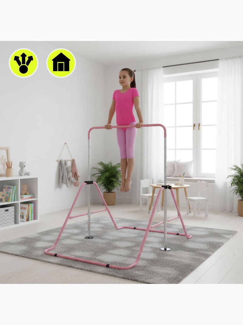 Hypermotion verstelbare en inklapbare gymnastiekstang voor kinderen – roze Roze - Kiabi