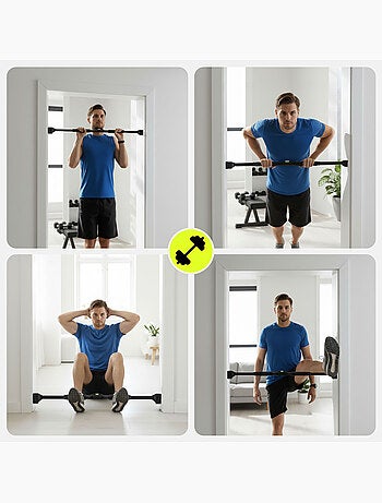 Hypermotion verstelbare optrekstang 74-100 cm – 200 kg – zwart