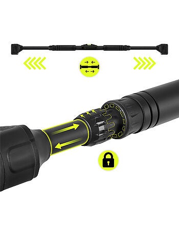 Hypermotion verstelbare optrekstang 74-100 cm – 200 kg – zwart