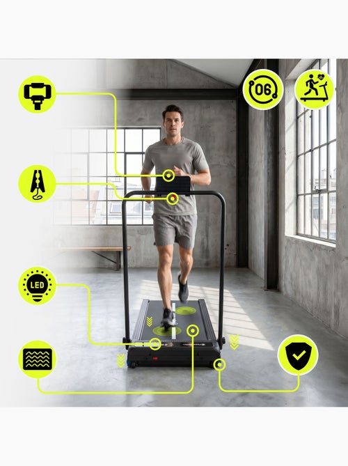 Hypermotion walkpad 2-in-1: compacte loopband voor wandelen en hardlopen tot 10 km/u - Kiabi