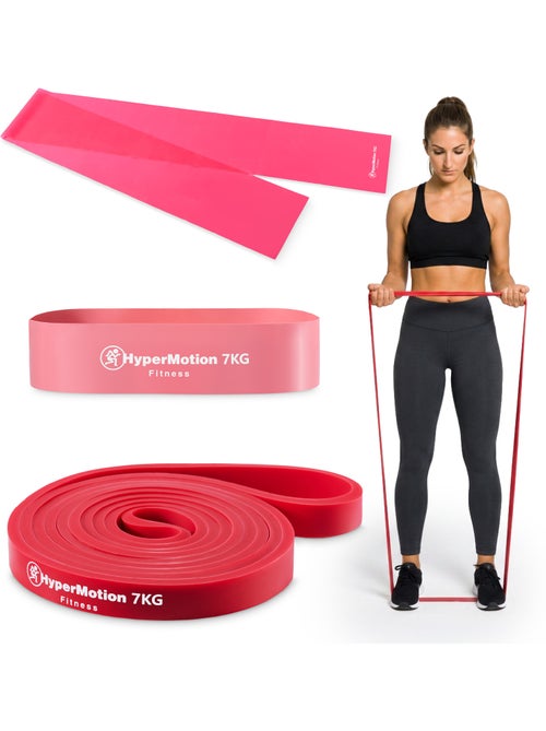 Hypermotion weerstandsbanden voor vrouwen voor krachttraining en toning - Kiabi