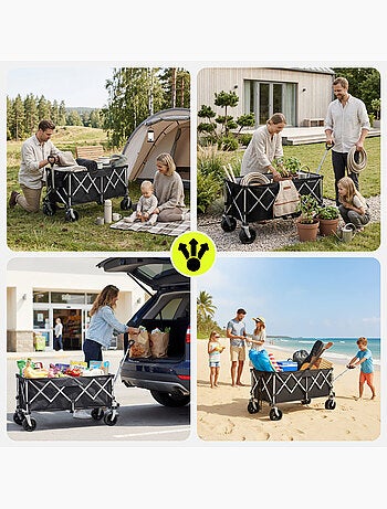 Hypermotion xxl opvouwbare transportwagen 250 l – extra stevig en ruim