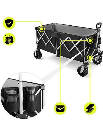 Hypermotion xxl opvouwbare transportwagen 250 l – extra stevig en ruim
