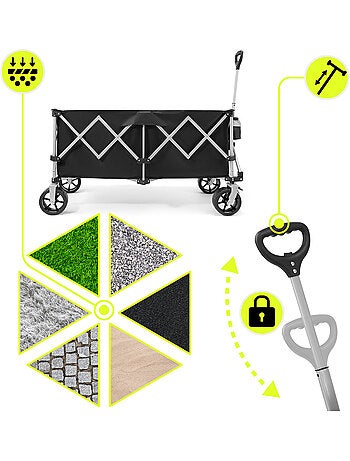 Hypermotion xxl opvouwbare transportwagen 250 l – extra stevig en ruim