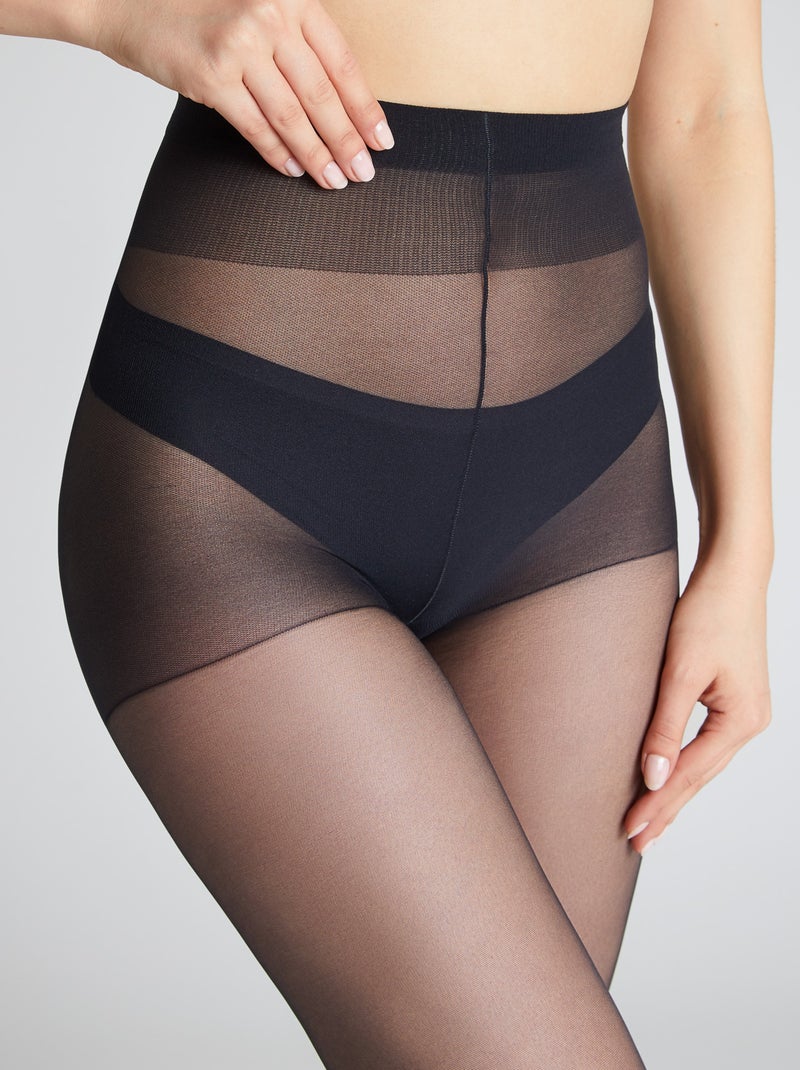 Ibao panty 20 denier set van twee zwart Zwart - Kiabi