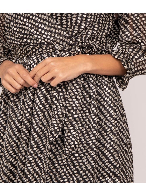 IBURN jurk met patroon, kort model - Kiabi
