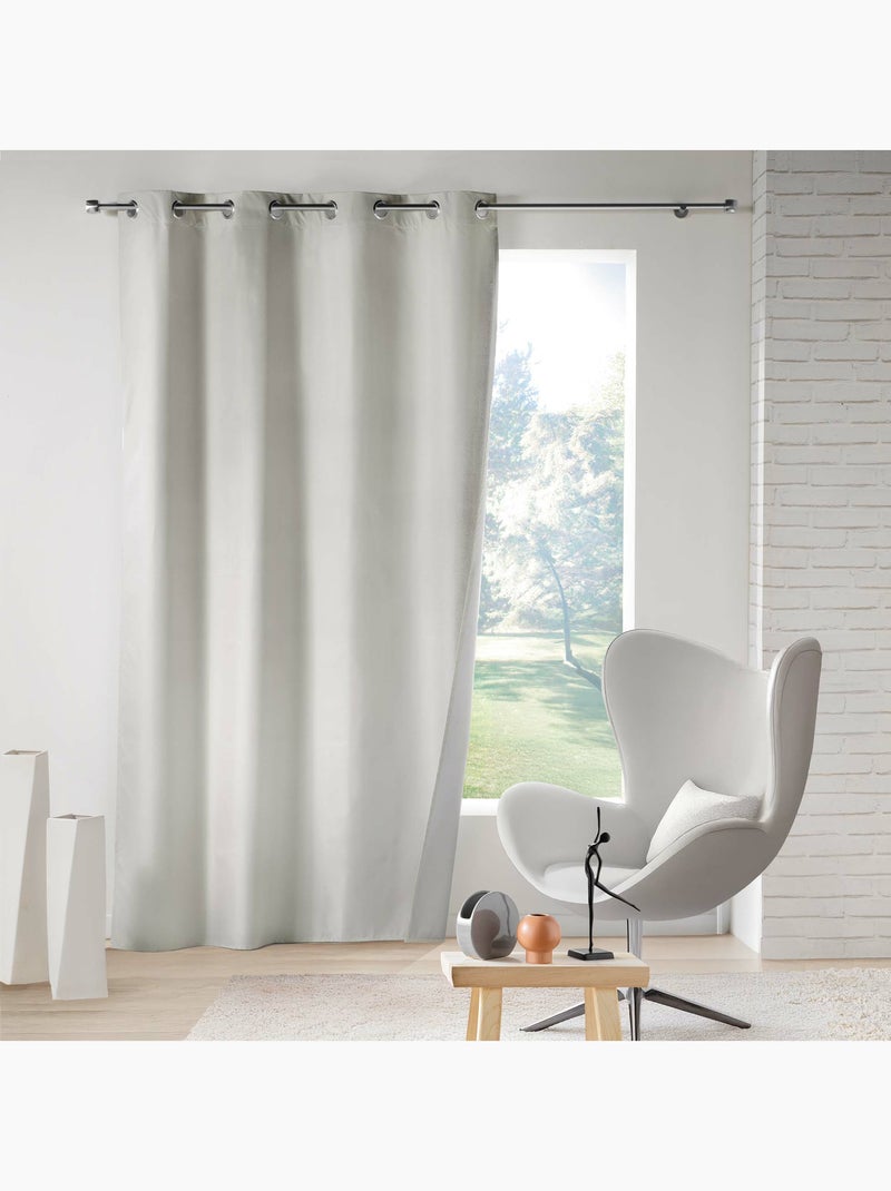 Icemount thermisch plain eyelet gordijn Natuurlijk hout - Kiabi
