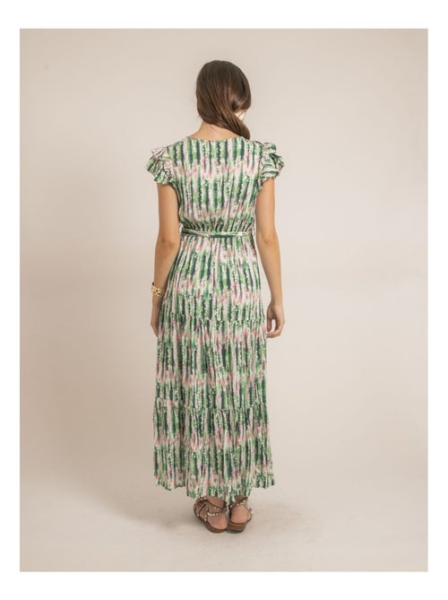 Igaya tie-dye wikkel maxi-jurk - Kiabi