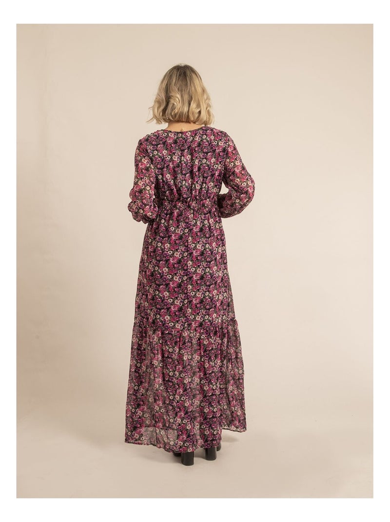 Ignacia maxi-jurk met patroon Roze - Kiabi