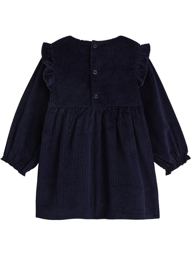 Ilana kinderjurk van corduroy Blauw - Kiabi