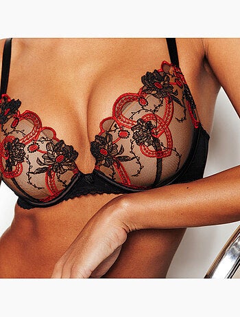 Imelda beha vormend push-up multikleur zwart
