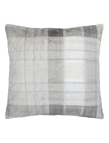 Imitatie bont tartan kussen