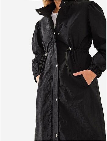 Imperméable long à taille élastique lucci