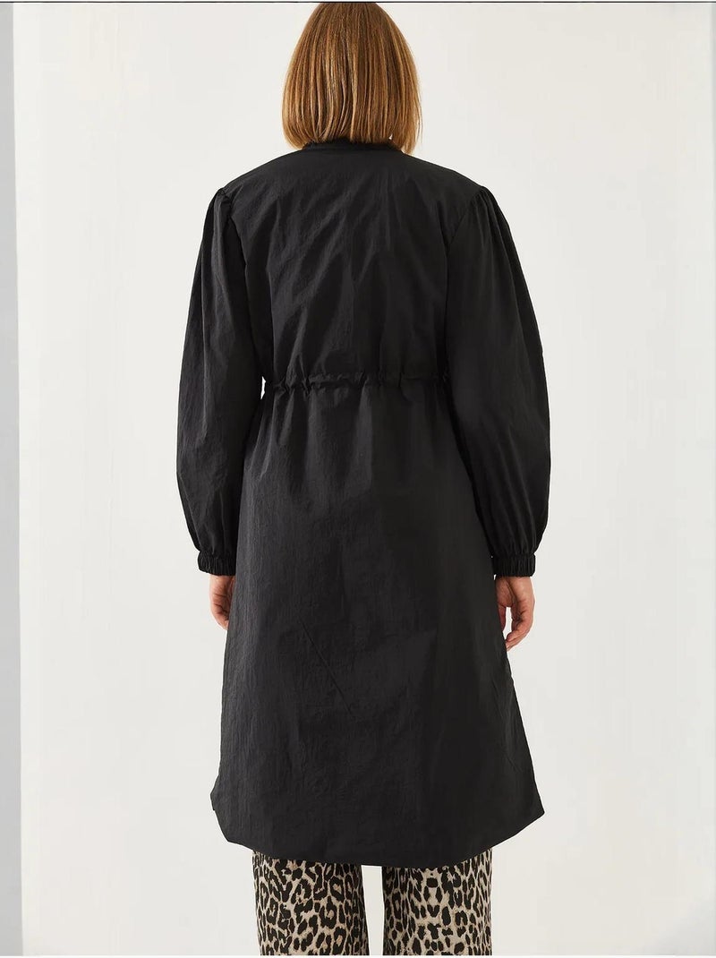 Imperméable long à taille élastique lucci Noir - Kiabi