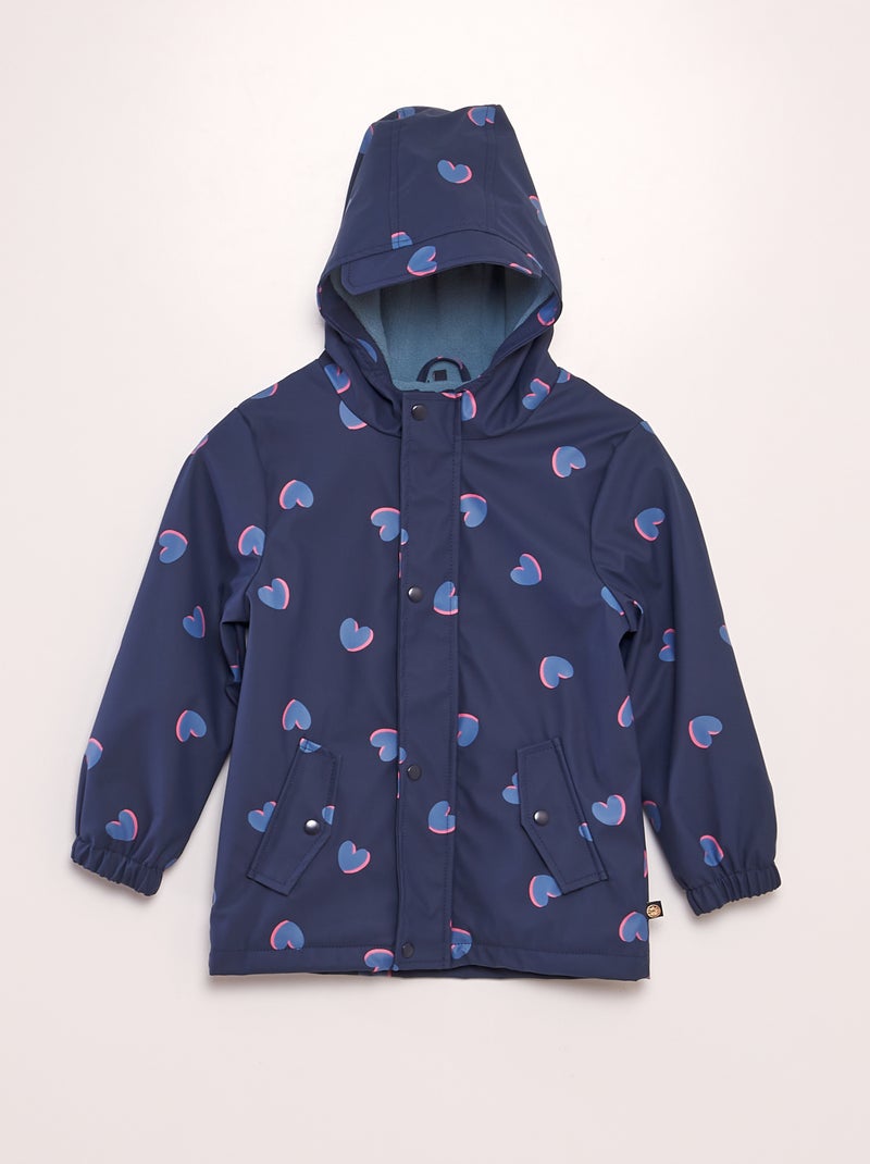 Imperméable motif 'cœur' Bleu - Kiabi