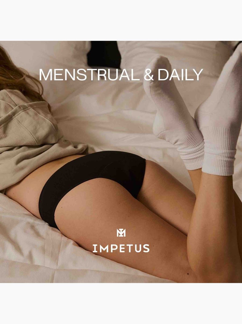 Impetus | culotte dailys taille haute lyocell pertes quotidiennes Noir - Kiabi