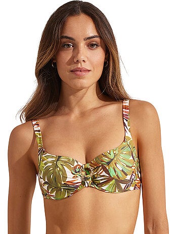 In elkaar grijpende bikinitop jade
