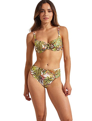 In elkaar grijpende bikinitop jade