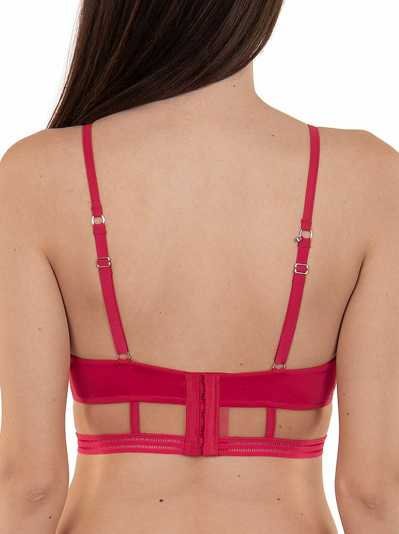 In meerdere posities voorgevormde bustier-bh soul Rood - Kiabi