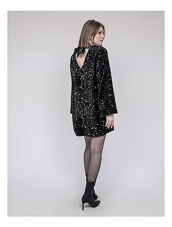 Inazoe mini-jurk met pailletten