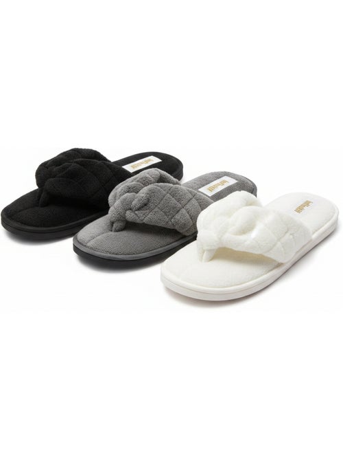 INFINITIF PARIS Pantoffels Slippers Badstof Dames Set 3 Paar - Kiabi INFINITIF PARIS Pantoffels Slippers Badstof Dames Set 3 Paar - Kiabi