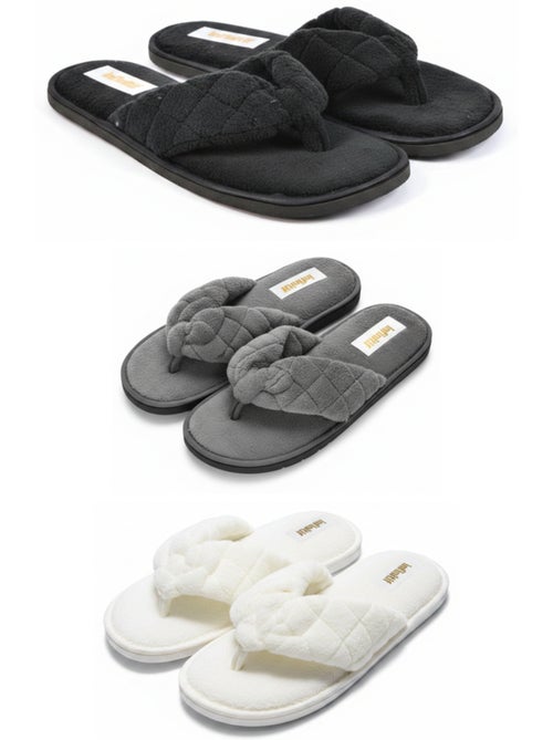 INFINITIF PARIS Pantoffels Slippers Badstof Dames Set 3 Paar - Kiabi INFINITIF PARIS Pantoffels Slippers Badstof Dames Set 3 Paar - Kiabi