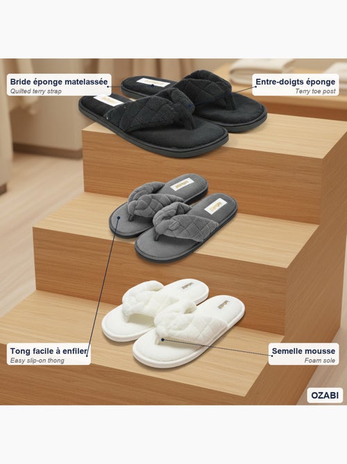 INFINITIF PARIS Pantoffels Slippers Badstof Dames Set 3 Paar - Kiabi INFINITIF PARIS Pantoffels Slippers Badstof Dames Set 3 Paar - Kiabi
