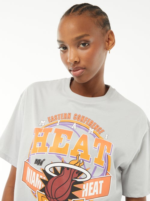 Ingekort T-shirt met korte mouwen 'Miami Heat' - Kiabi