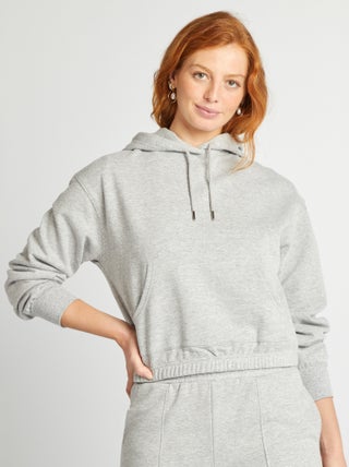 Ingekorte hoodie