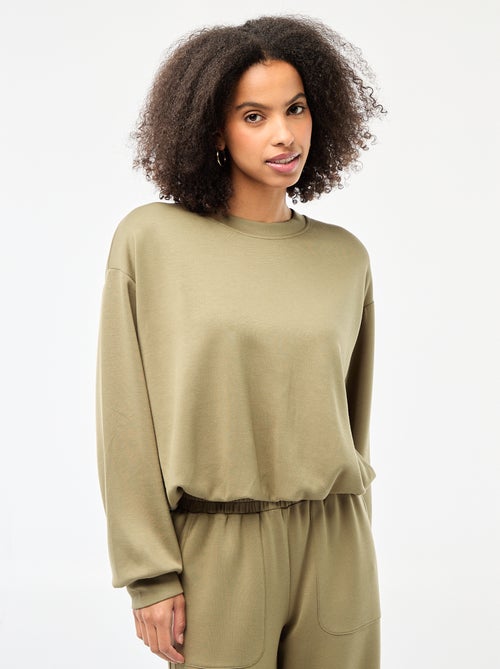 Ingekorte sweater met bollend effect - Kiabi