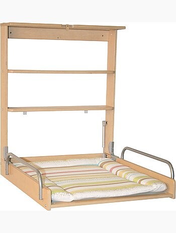 Inklapbare wandaankleedtafel + aankleedkussen 'Dschungelbaby' - ROBA