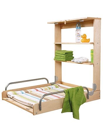 Inklapbare wandaankleedtafel + aankleedkussen 'Dschungelbaby' - ROBA