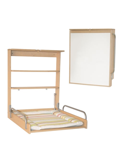 Inklapbare wandaankleedtafel + aankleedkussen 'Dschungelbaby' - ROBA - Kiabi Inklapbare wandaankleedtafel + aankleedkussen 'Dschungelbaby' - ROBA - Kiabi
