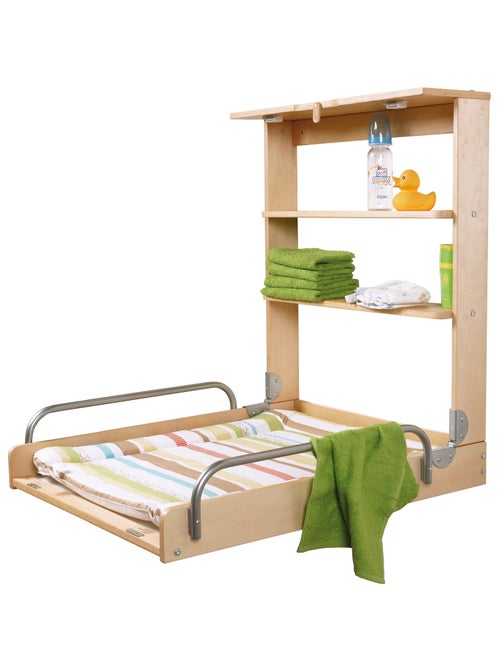 Inklapbare wandaankleedtafel + aankleedkussen 'Dschungelbaby' - ROBA - Kiabi Inklapbare wandaankleedtafel + aankleedkussen 'Dschungelbaby' - ROBA - Kiabi
