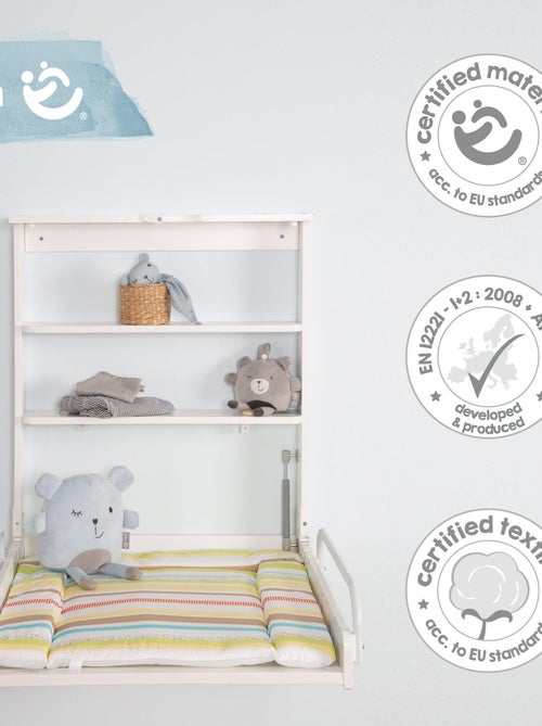 Inklapbare wandaankleedtafel + aankleedkussen 'Dschungelbaby' - ROBA - Kiabi Inklapbare wandaankleedtafel + aankleedkussen 'Dschungelbaby' - ROBA - Kiabi