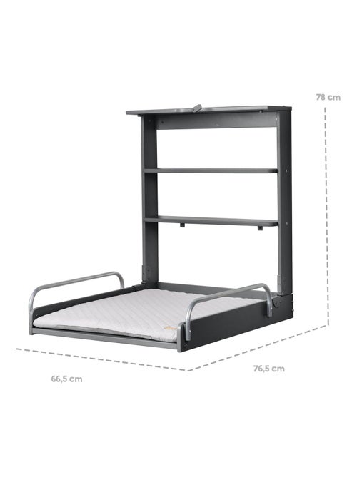 Inklapbare wandaankleedtafel + waterafstotend aankleedkussen 'Roba style' - Kiabi