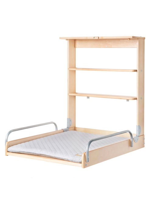 Inklapbare wandaankleedtafel + waterafstotend aankleedkussen 'Roba style' - Kiabi