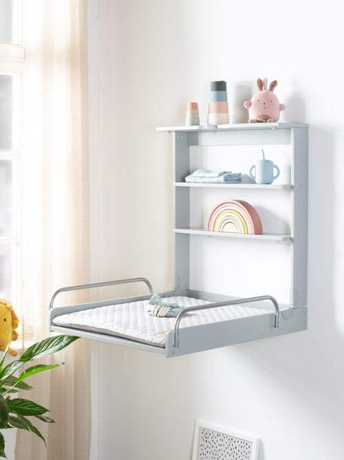 Inklapbare wandaankleedtafel + waterafstotend aankleedkussen 'Roba style' - Kiabi