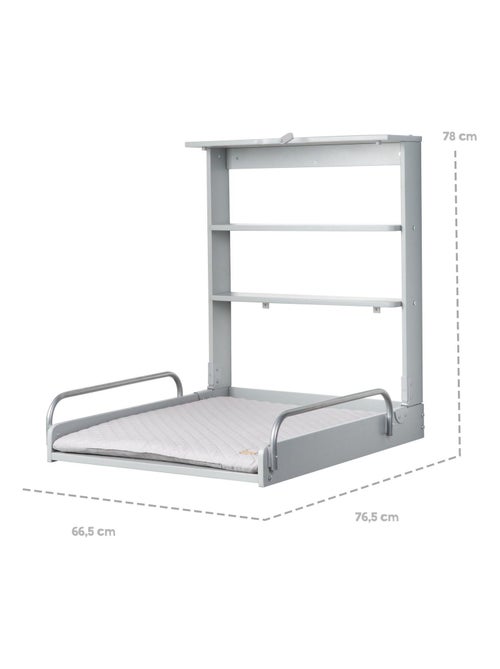 Inklapbare wandaankleedtafel + waterafstotend aankleedkussen 'Roba style' - Kiabi