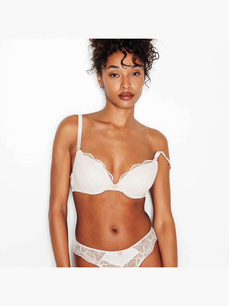 Inouie beha verstevigend push-up wit Wit - Kiabi
