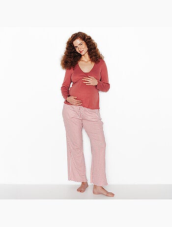 Insomnia pyjama tweestuks zwangerschap multikleur roze