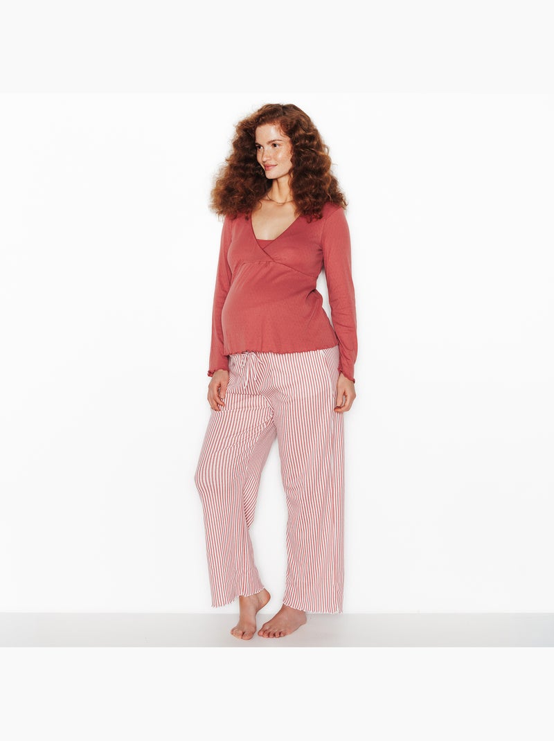 Insomnia pyjama tweestuks zwangerschap multikleur roze Roze/Multicolor - Kiabi